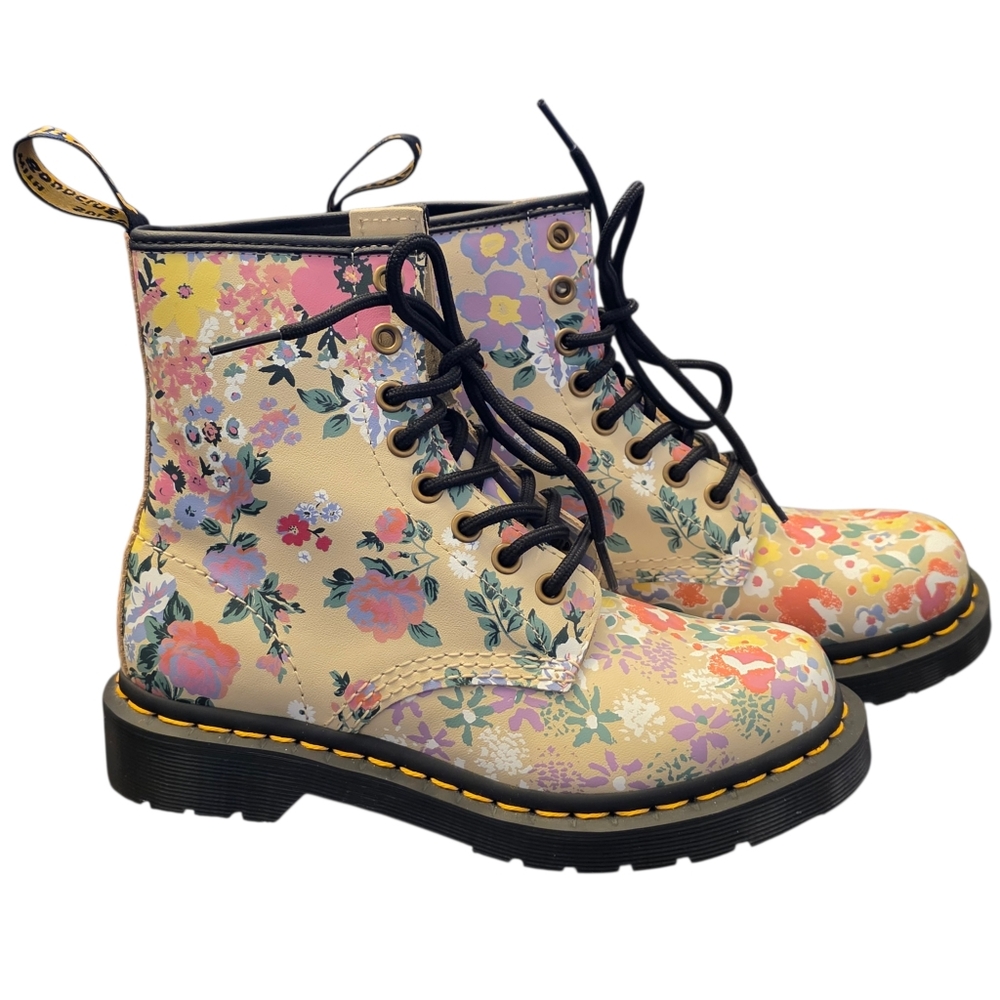 Dr Martens 1460 Floral Mash Up Leather Women's Boots